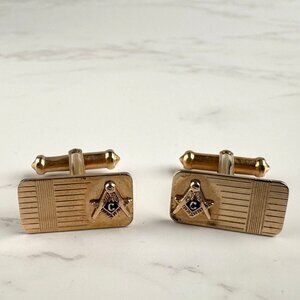 Masonic 12K Gold Filled Cufflinks